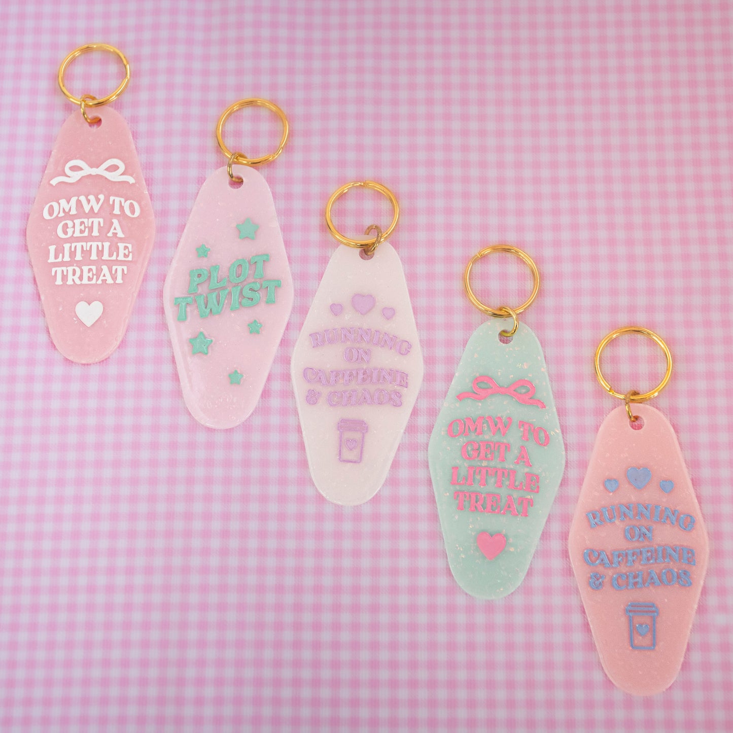 Cute Pastel Girly Motel Keychains
