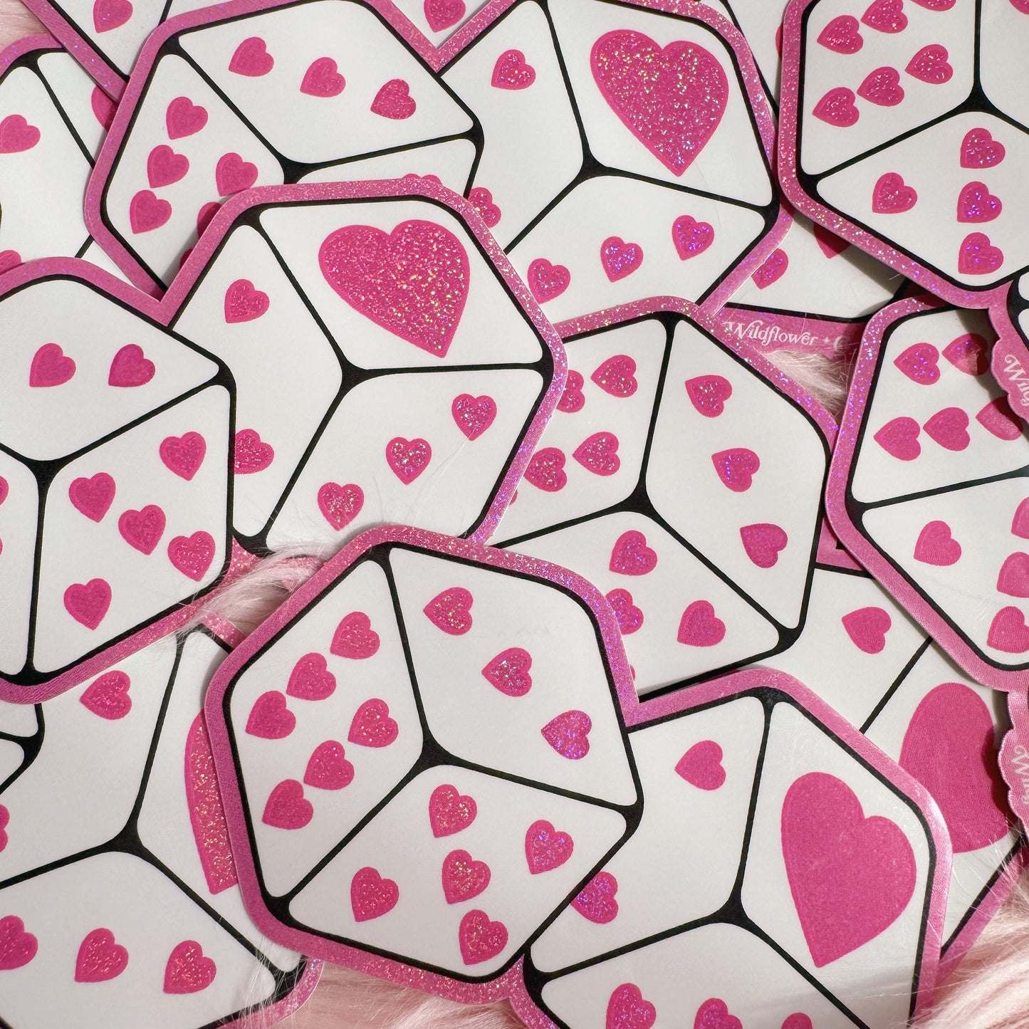 Heart Dice Sticker