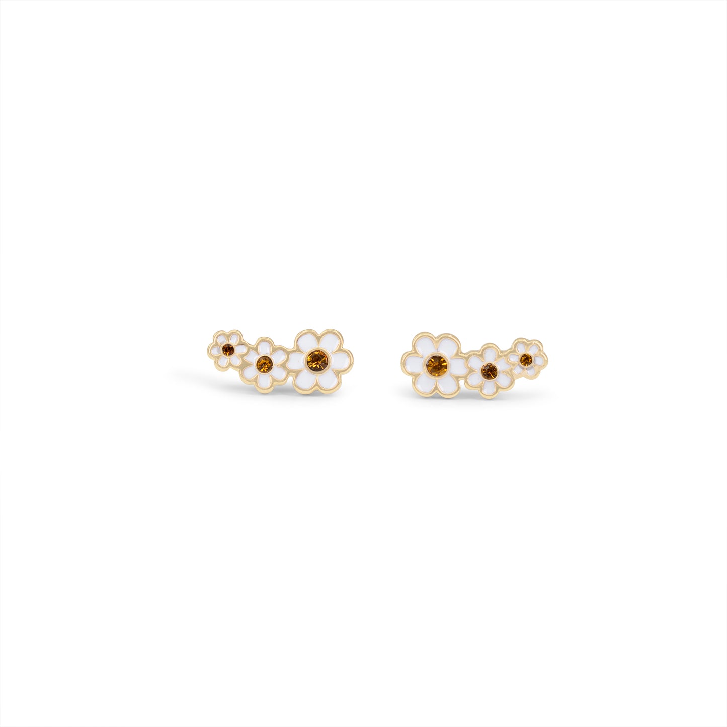 JW01005-GLD-OS - Daisy Chain Stud Earrings - Wildflower + Co floating