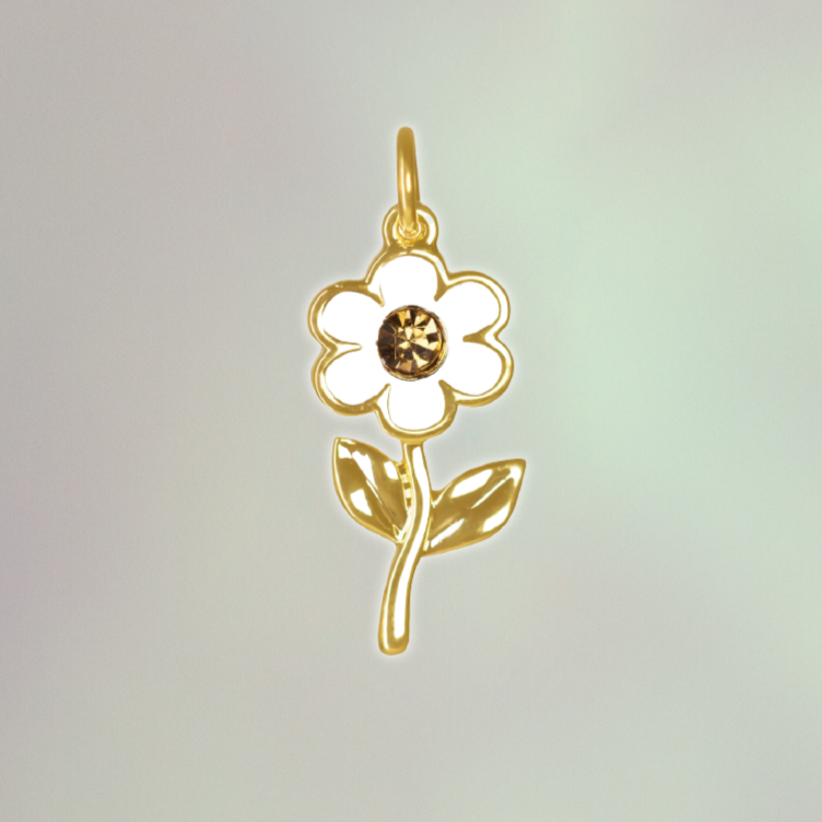 Long Stem Daisy Charm