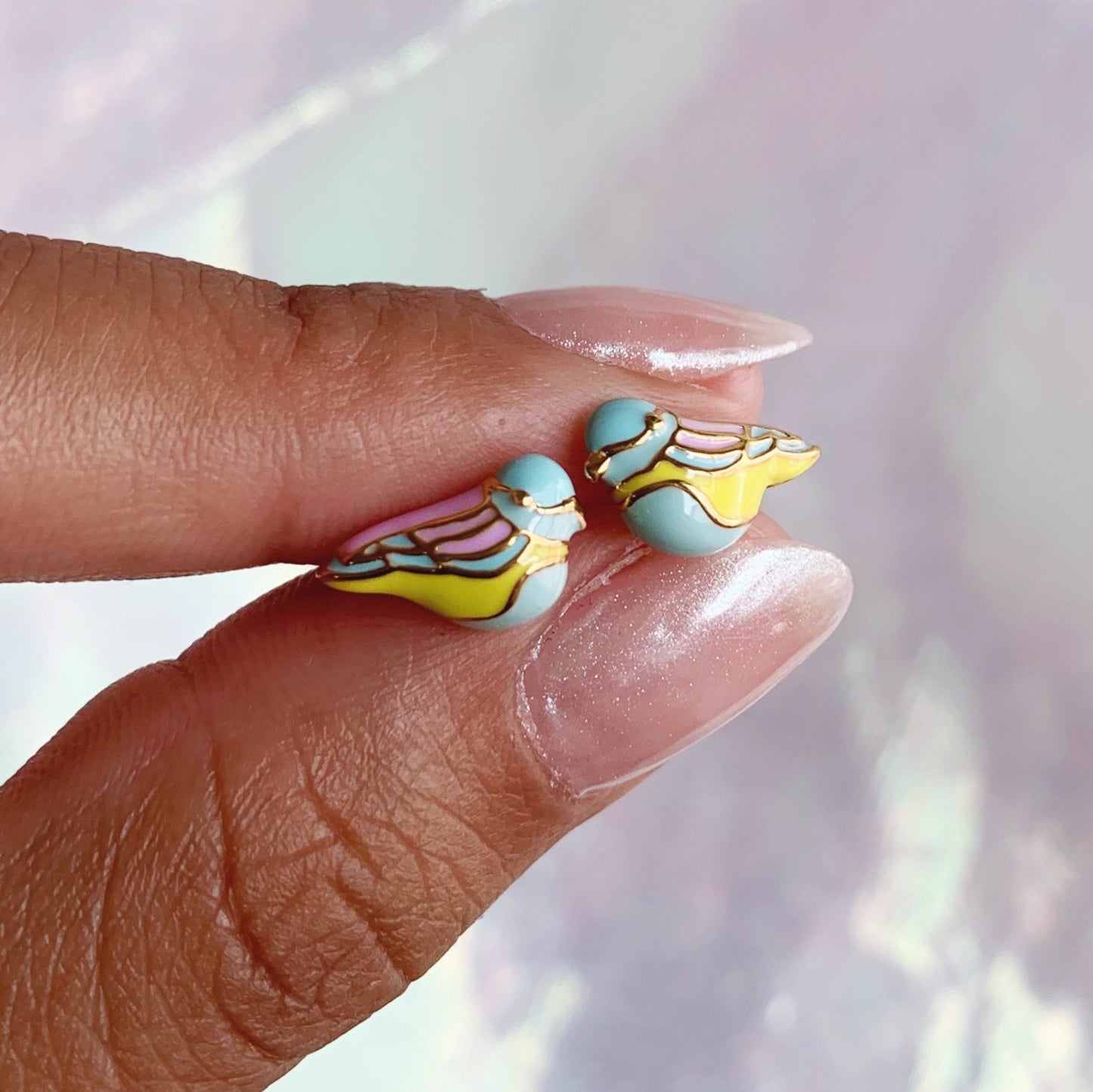 JW01024-GLD-OS - Songbird Stud Earrings - Wildflower + Co hand