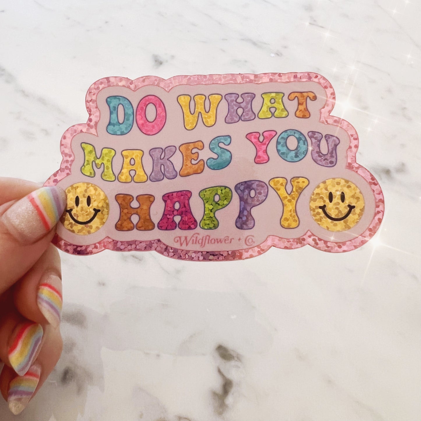 Glitter Positive Affirmation Stickers