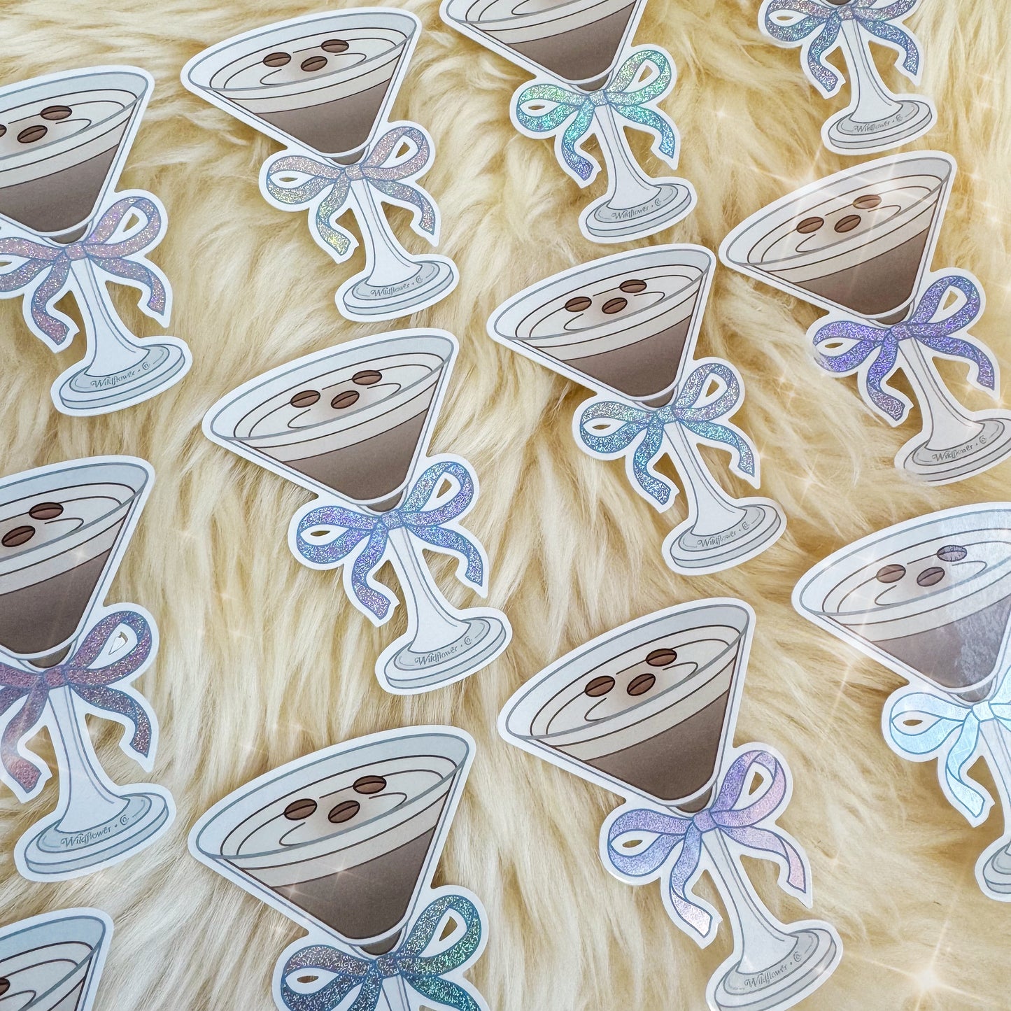 PC00184-MLT-OS - Espresso Martini Sticker - Water Bottle Laptop Vinyl Stickers - Espresso Martini Accessories - Cute DIY - Wildflower + Co group