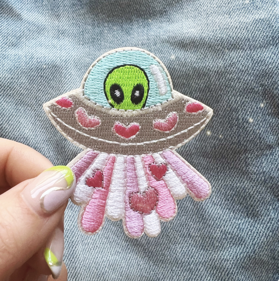 Love UFO Alien Patch