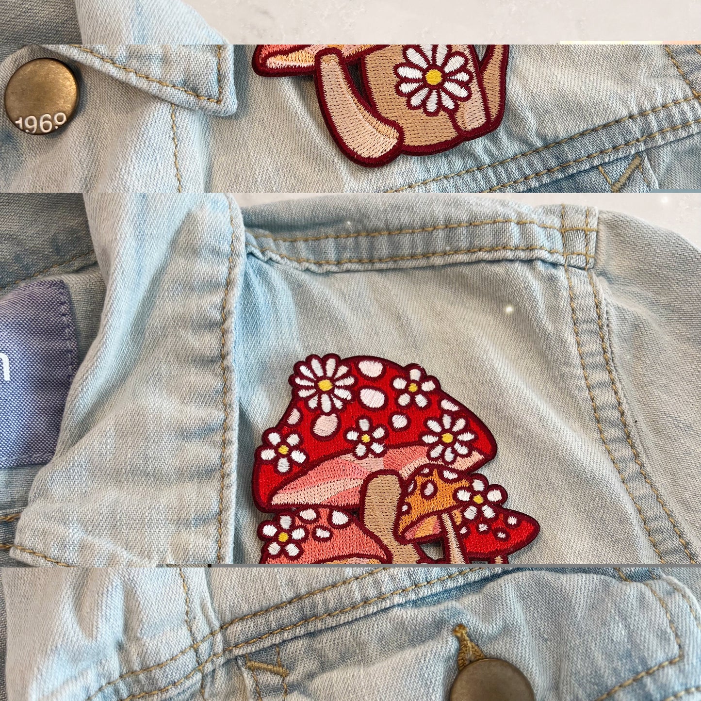 Mushroom & Daisy Cluster Patch