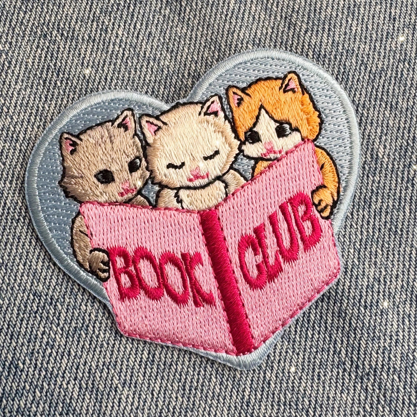 Cat Book Club Patch