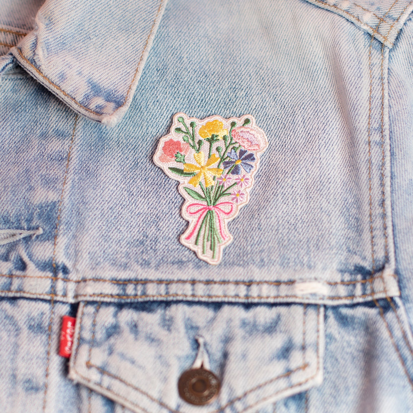 Coquette Tied w. a Bow Bouquet Patch