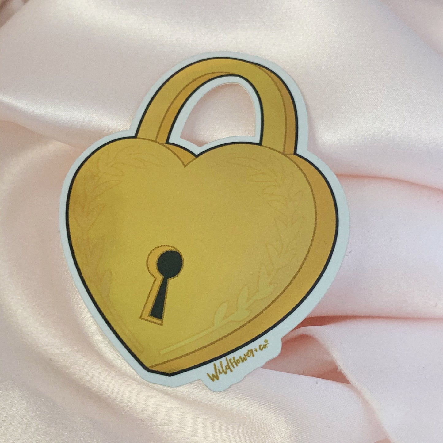 Heart Padlock Sticker