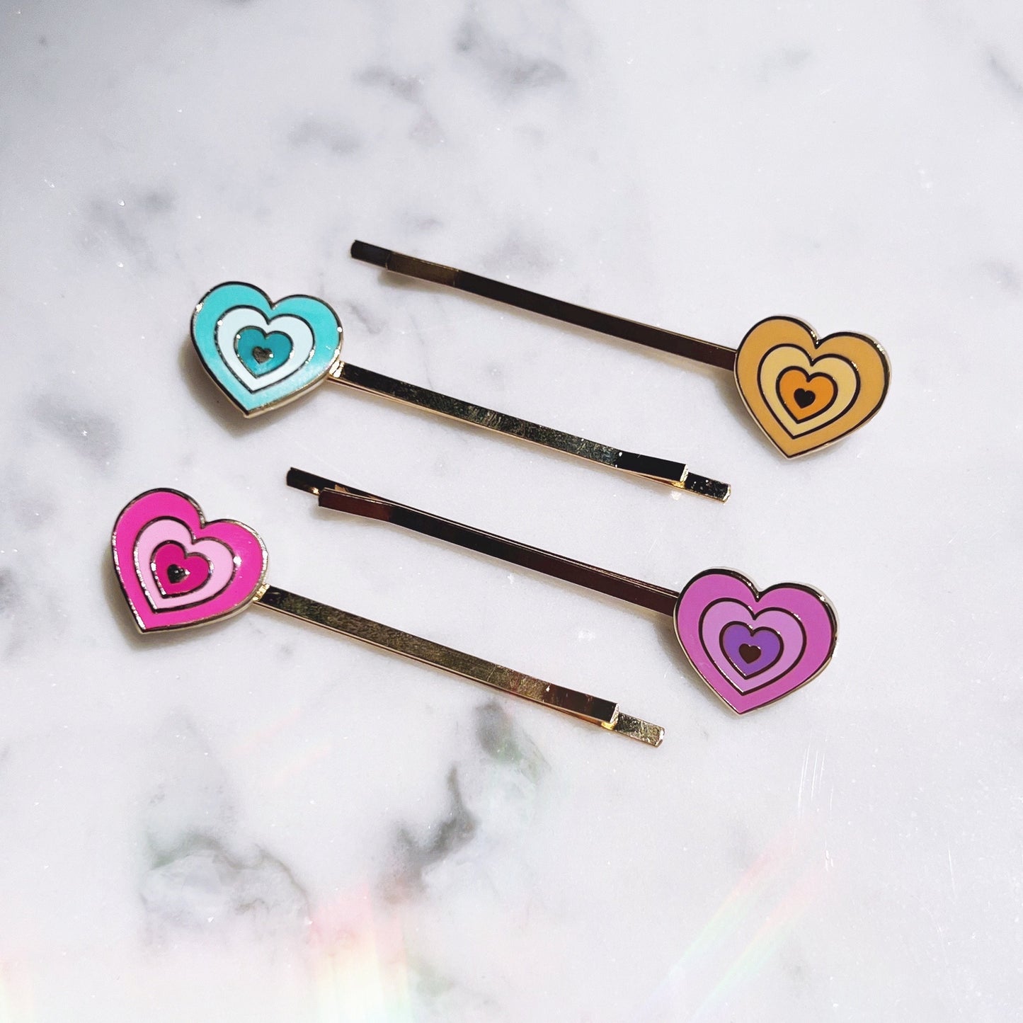 Y2K Heart Bobby Pins