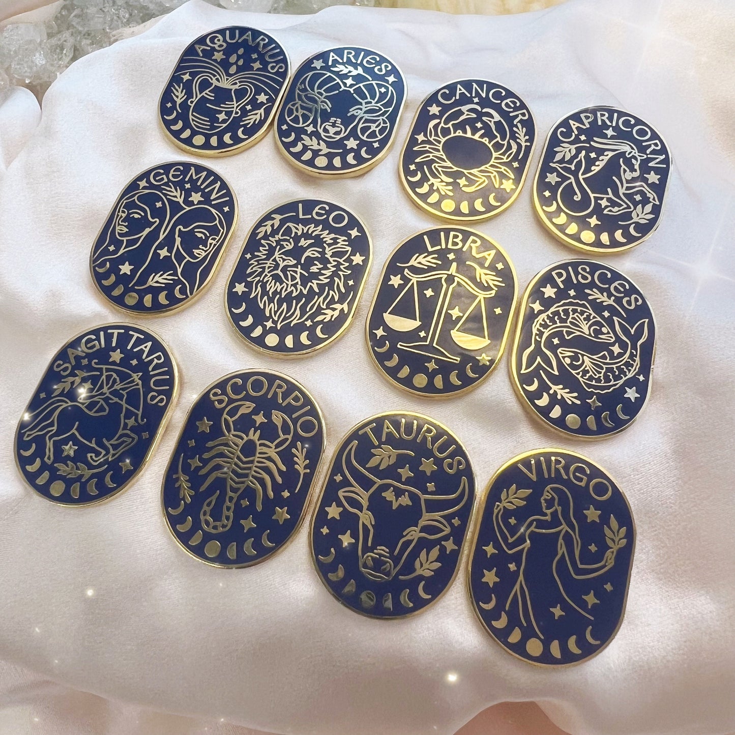 Zodiac Star Sign Constellation Enamel Pin