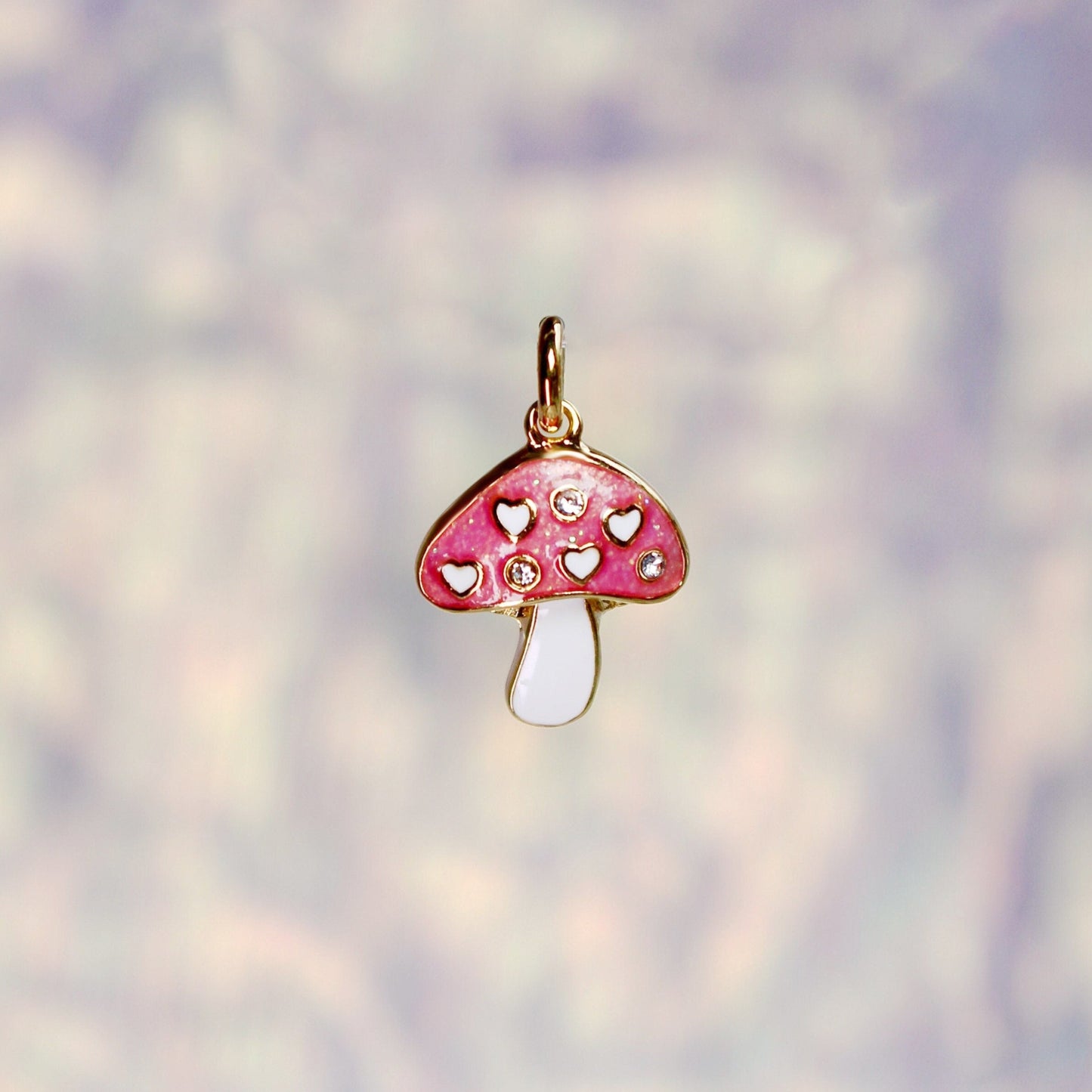Pink Mushroom Charm