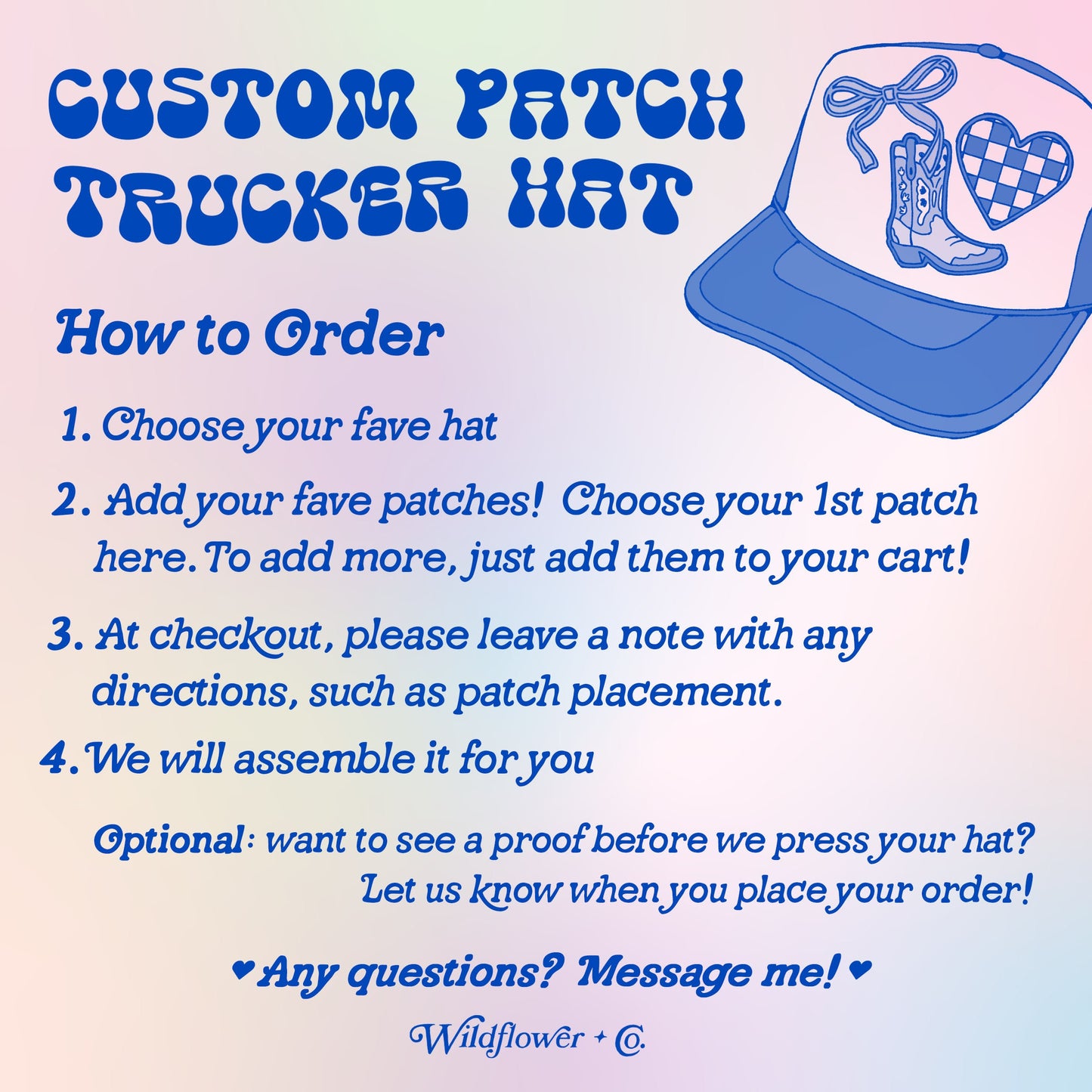 Custom Patch Trucker Hat for Women