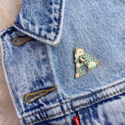 Botanical Letter Enamel Pin