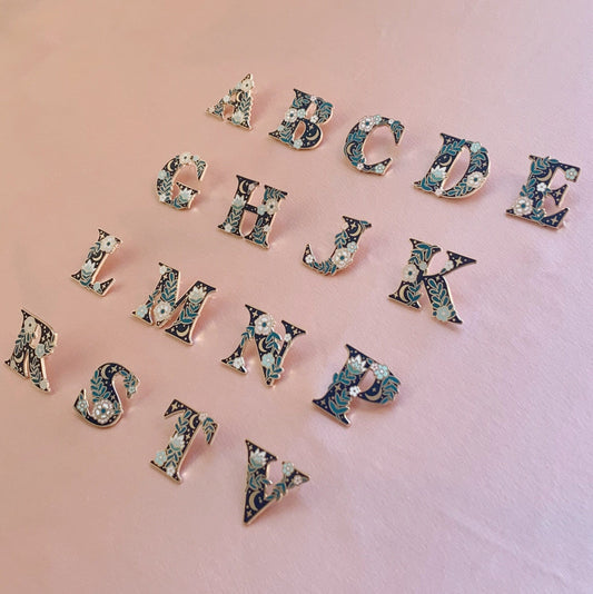 AC00264-MLT-OS - Botanical Letter Enamel Pin all letters