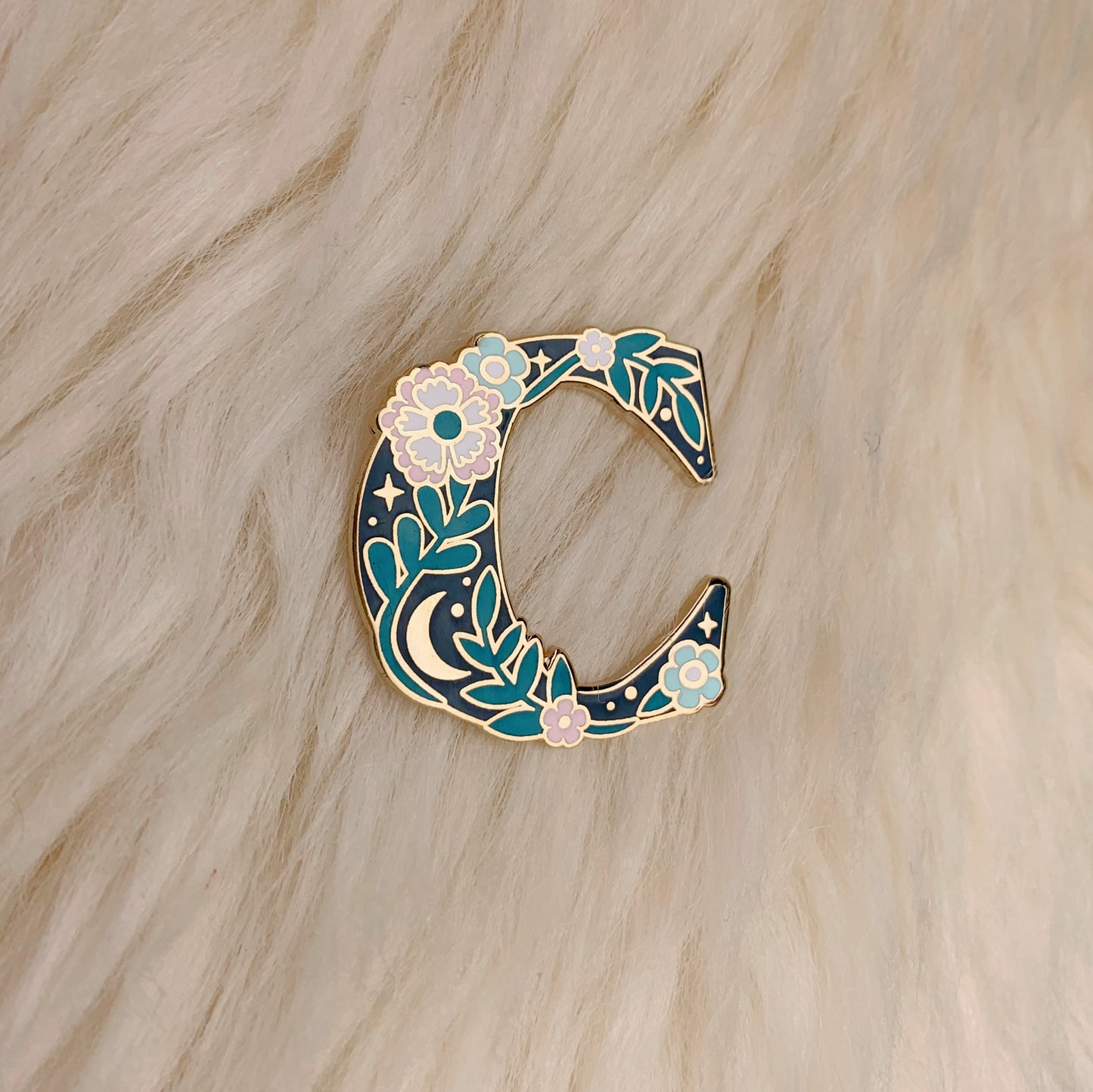 Botanical Letter Enamel Pin