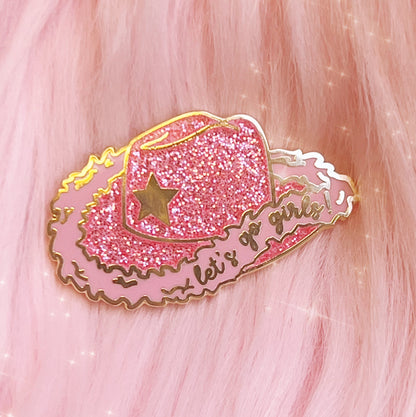 Pink Cowgirl Boot & Hat Enamel Pins