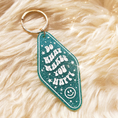 Positive Affirmation Glitter Motel Keychain