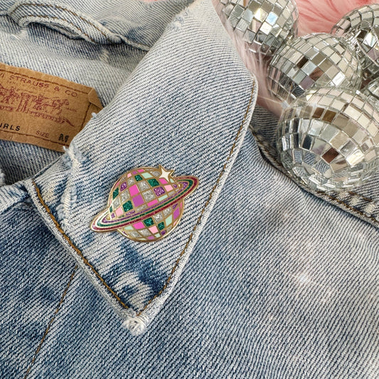 Disco Ball Planet Pin