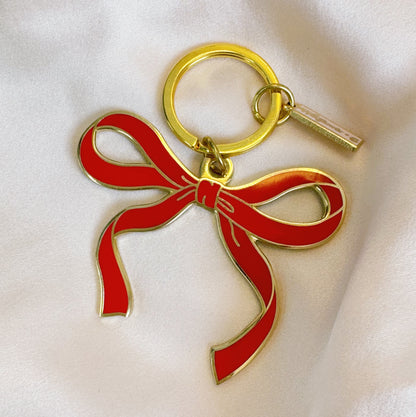 Bow Enamel Keychain