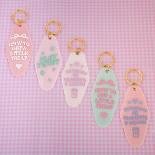 Cute Pastel Girly Motel Keychains