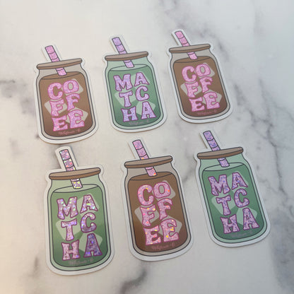 Iced Latte Sticker - Matcha or Coffee