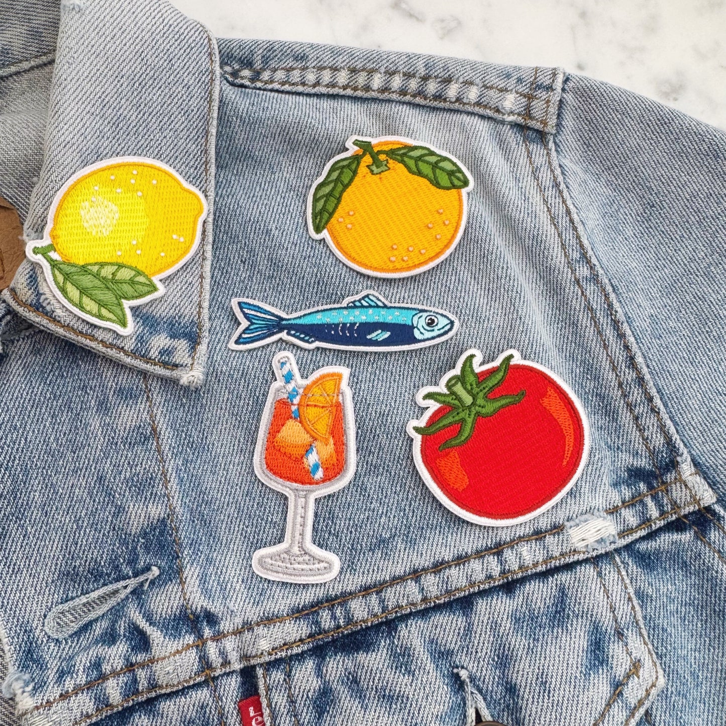 Italian Coastline Iron On Patch Embroidered Patches