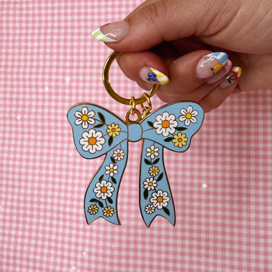 Daisy Bow Keychain