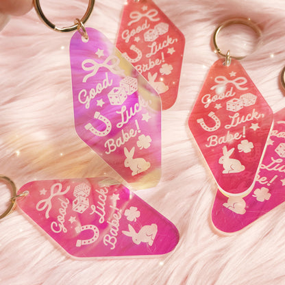 Good Luck Babe Motel Keychain