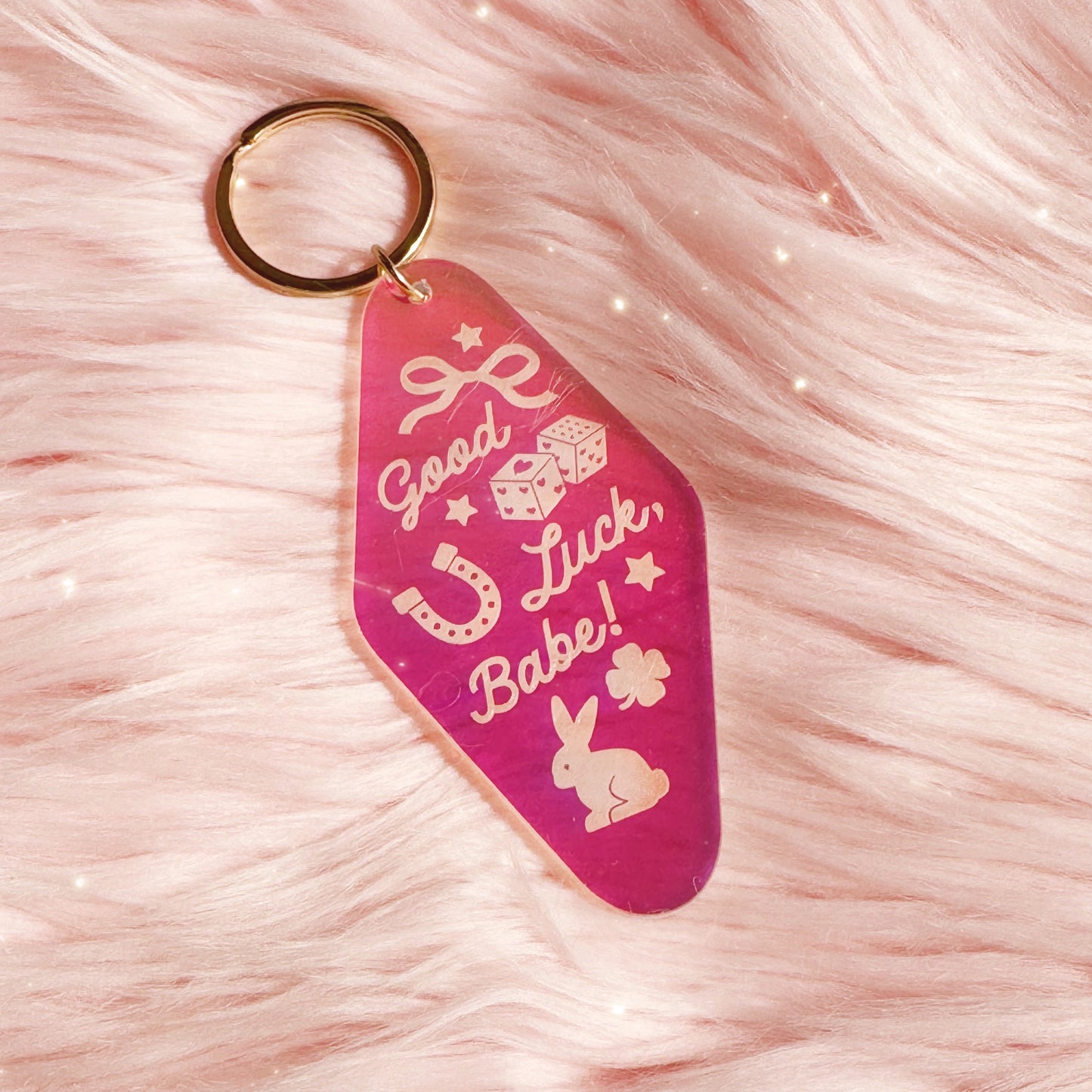 Good Luck Babe Motel Keychain