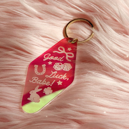 Good Luck Babe Motel Keychain