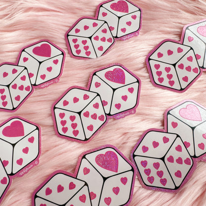 Heart Dice Sticker