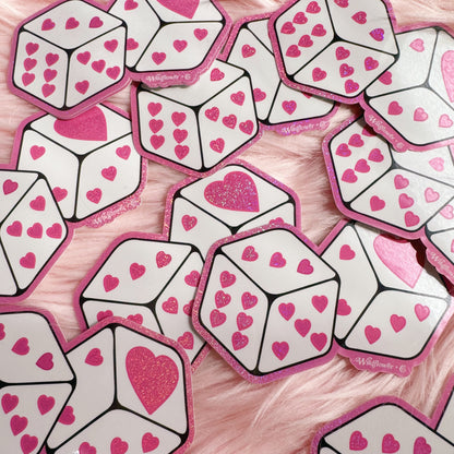 Heart Dice Sticker