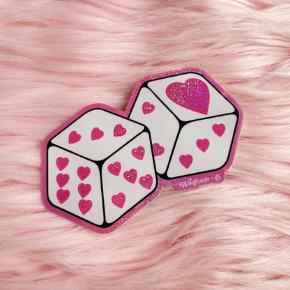 Heart Dice Sticker