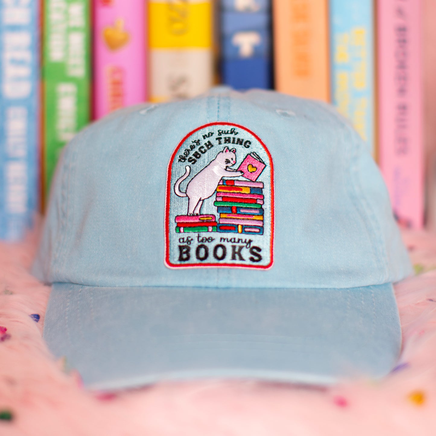 Bookish Baseball Hat with Embroidered Patch