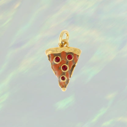 Pizza Slice Charm, Gold