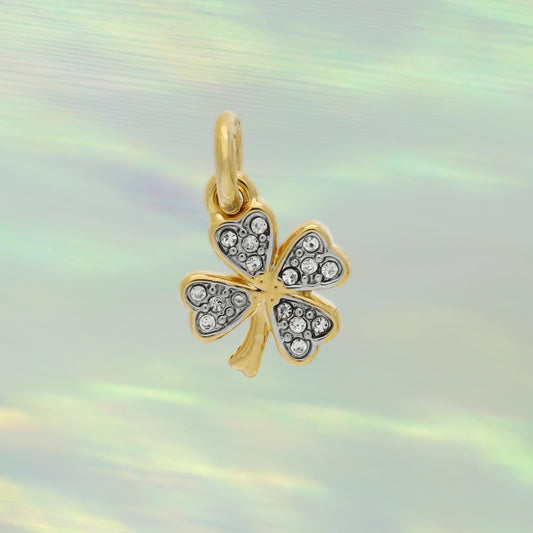 Pave Four Leaf Clover Charm