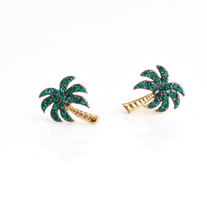 Palm Tree Stud Earrings