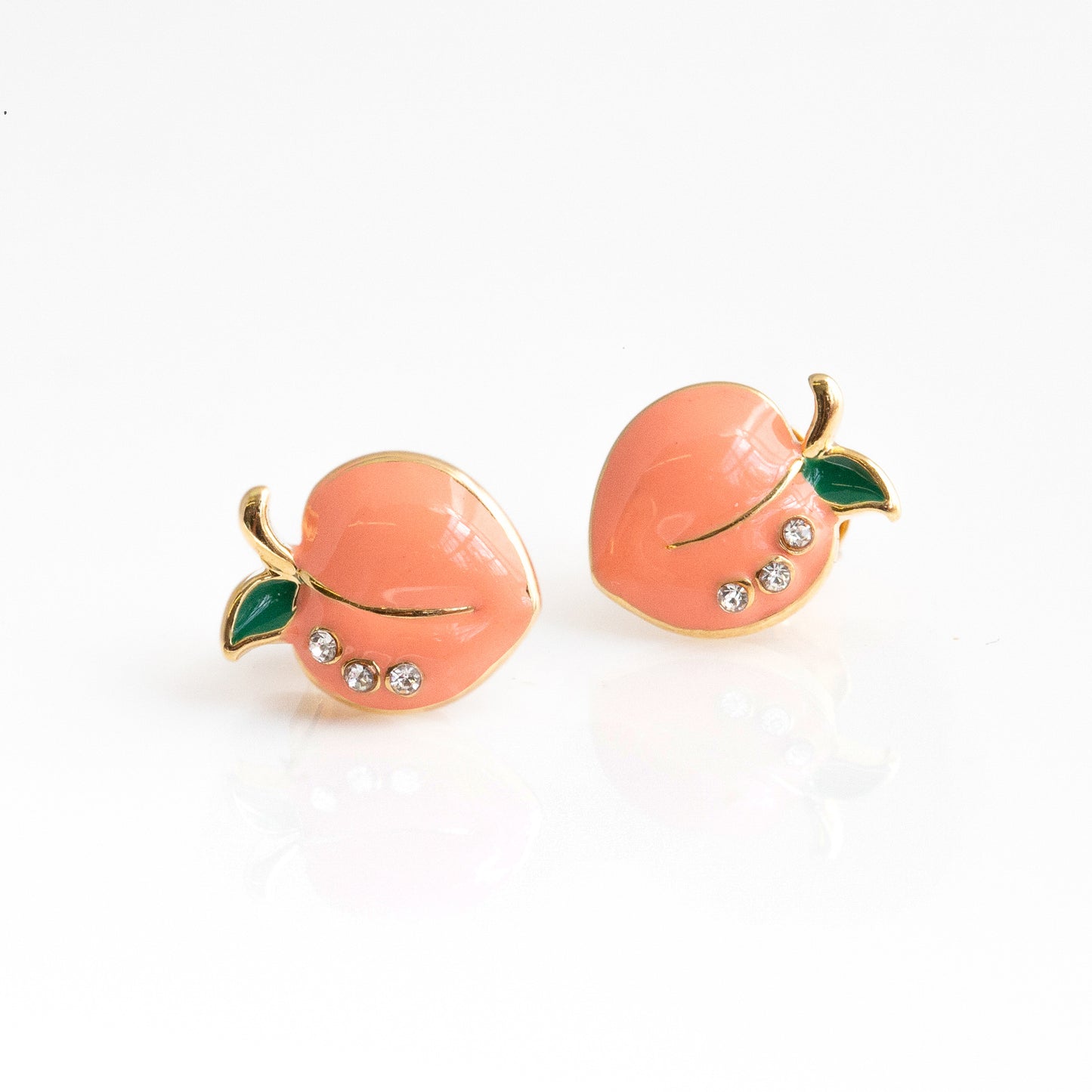 Peach Stud Earrings