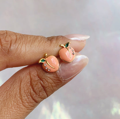 Peach Stud Earrings