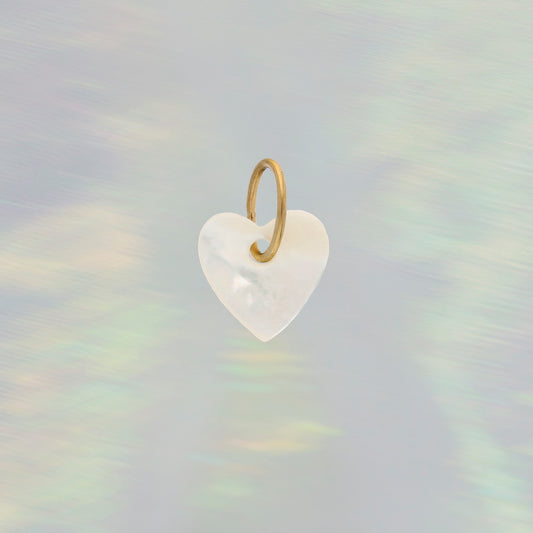 Shell Heart Charm, Small - Mother of Pearl