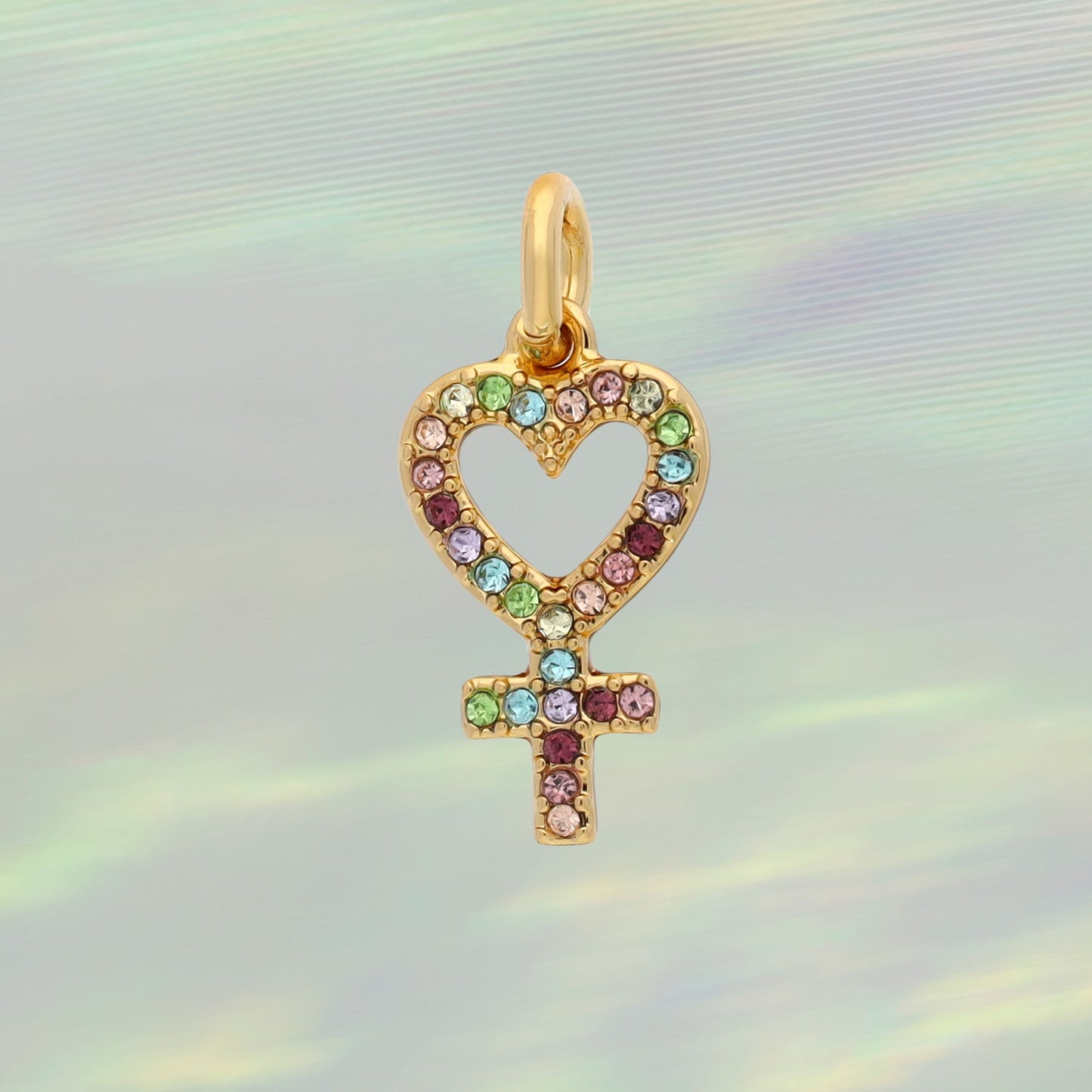 Heart Venus Charm- Pastel Pave