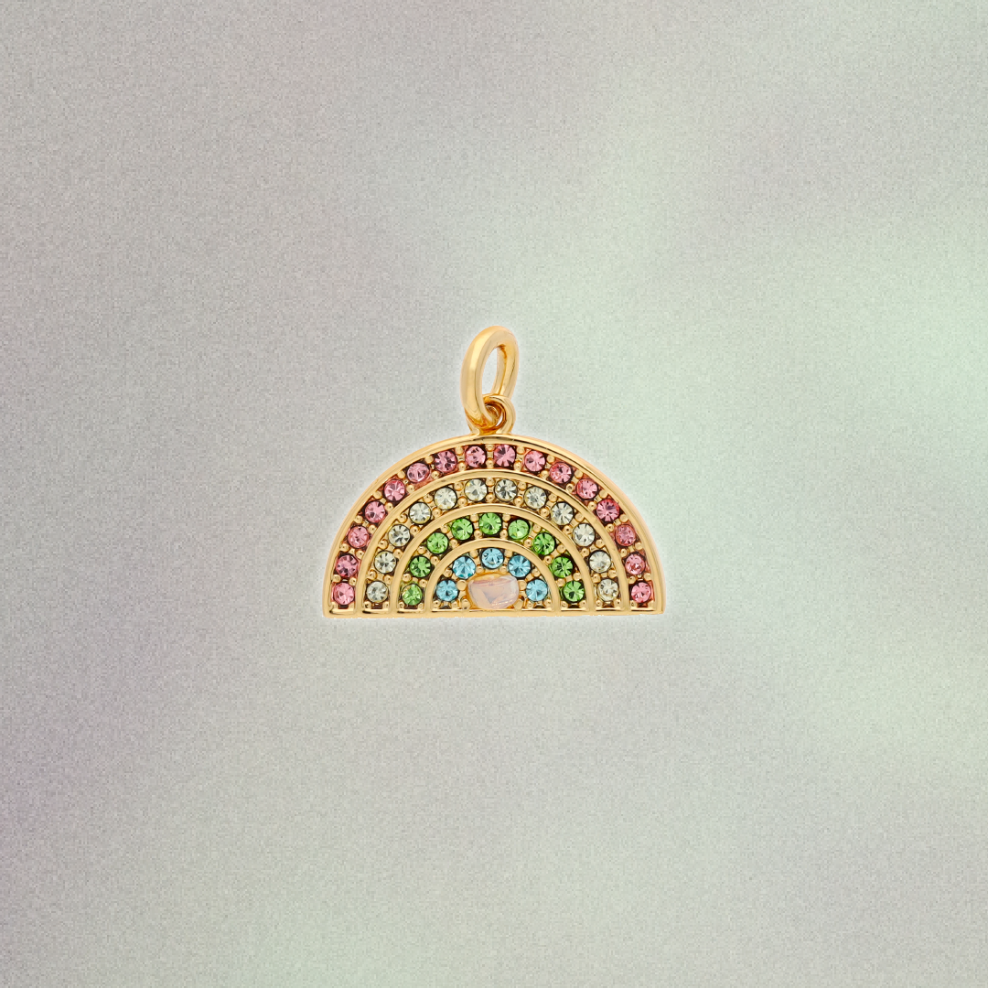 JW00877-GLD-OS - Rainbow Charm- Pastel Pave _ Gold - New Thumbnail hazy