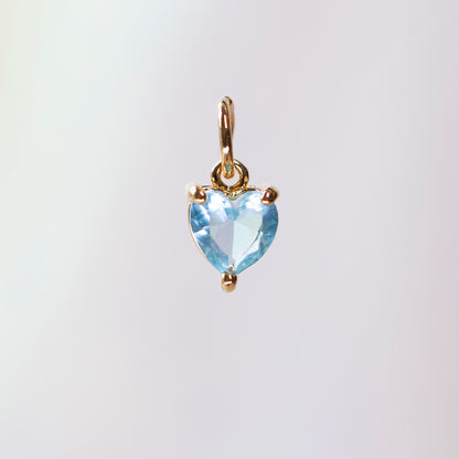 Heart Birthstone Charm, All Months