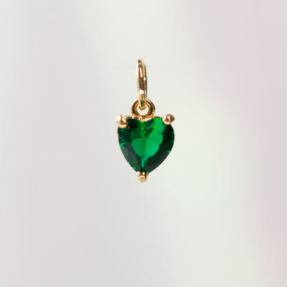 Heart Birthstone Charm, All Months