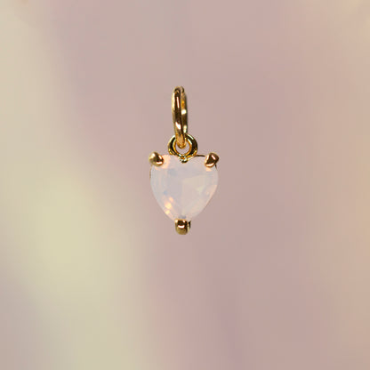 Heart Birthstone Charm, All Months