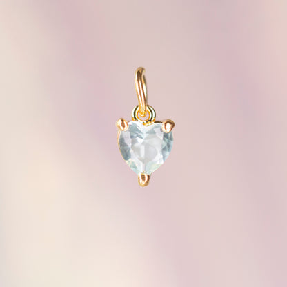 Heart Birthstone Charm, All Months