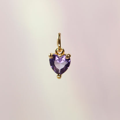 Heart Birthstone Charm, All Months