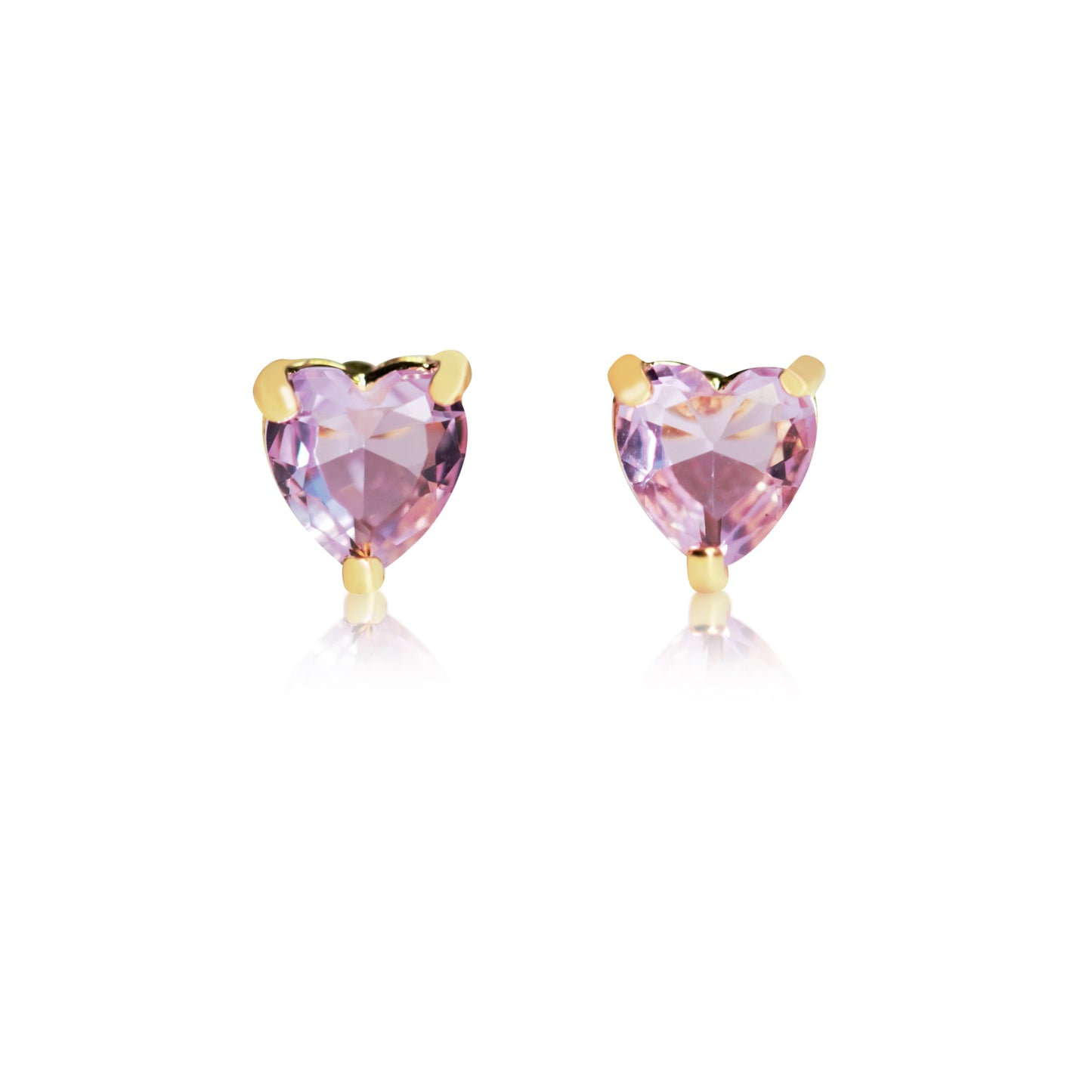 Heart Birthstone Stud Earrings - All Months