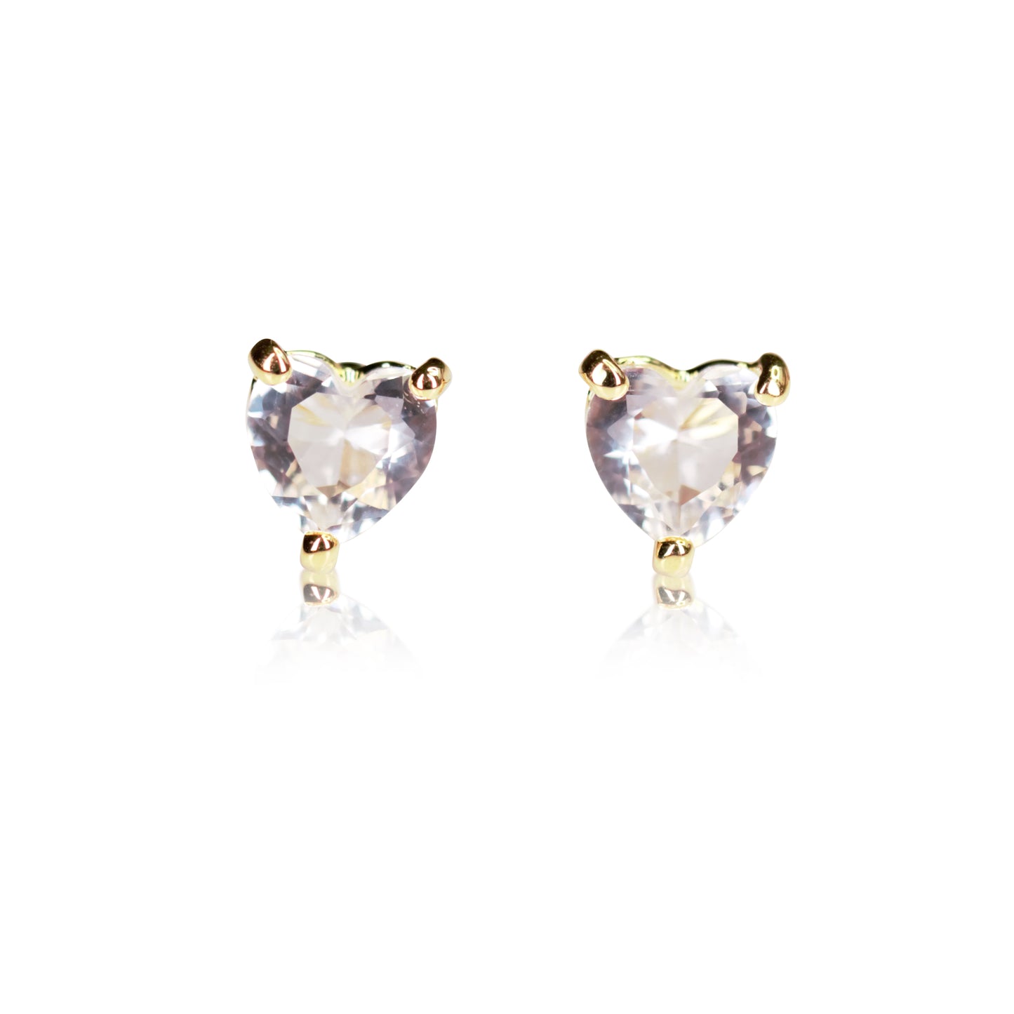 Heart Birthstone Stud Earrings - All Months