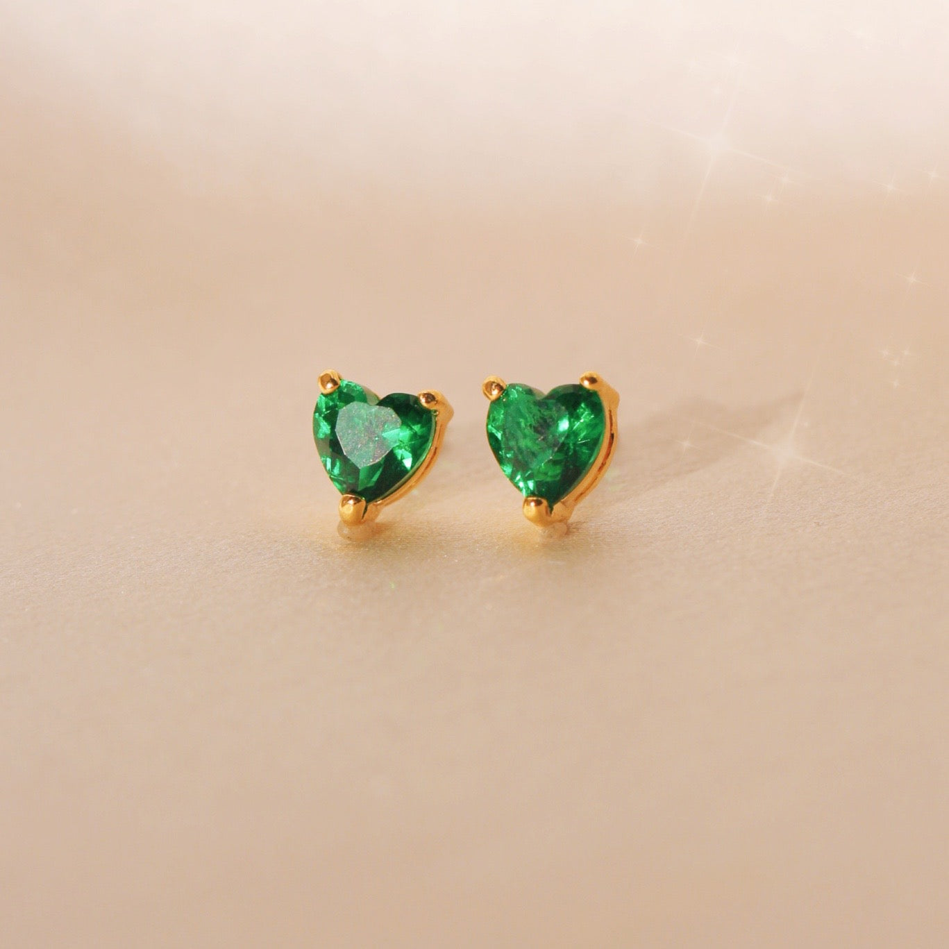 Heart Birthstone Stud Earrings - All Months
